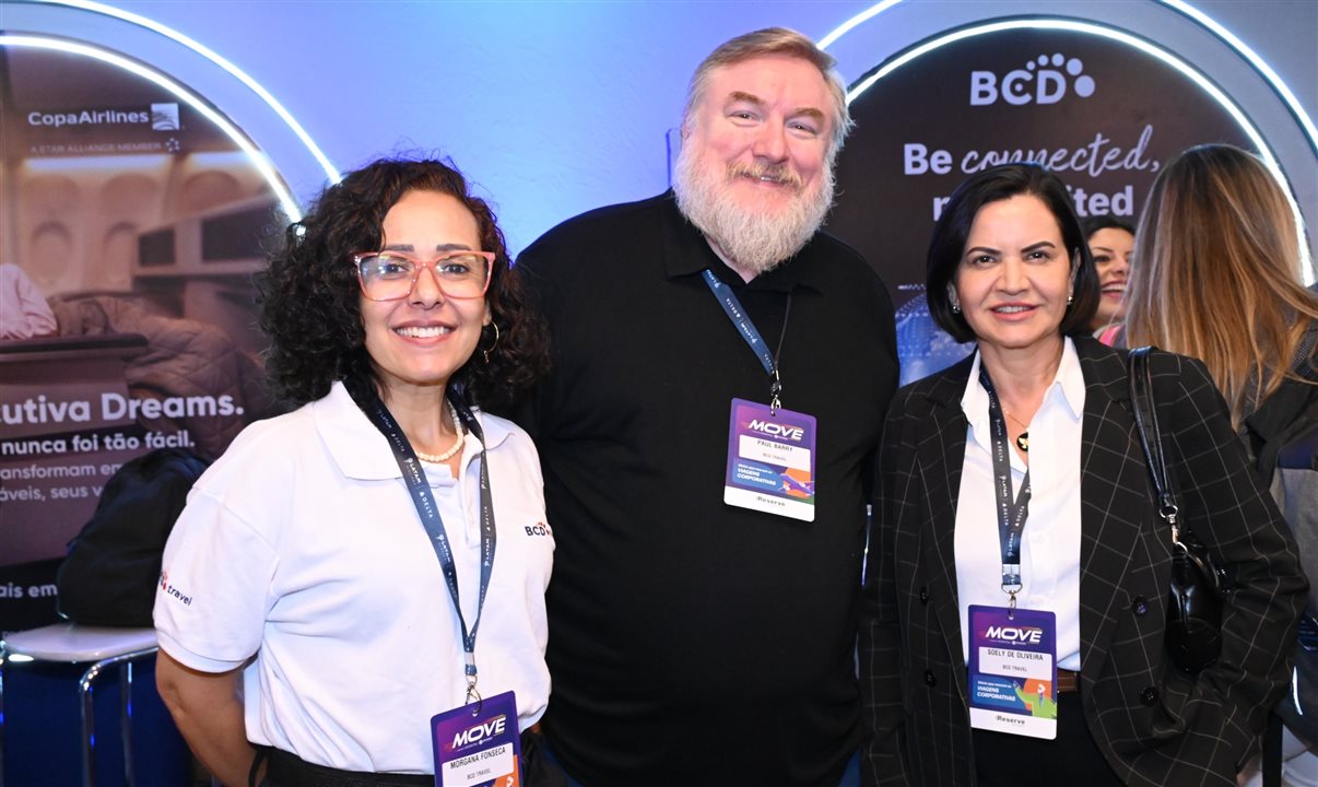 Morgana Fonseca, Paul Barry e Soely de Oliveira, da BCD
