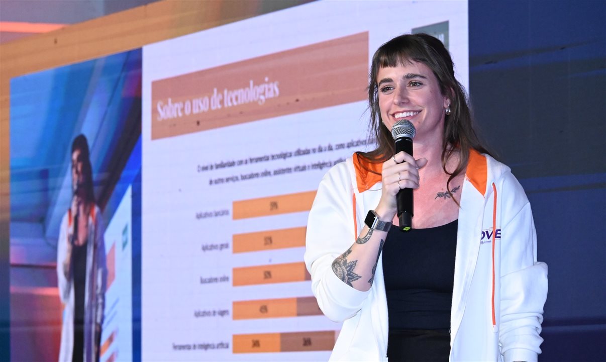Beatrice Teizen, coordenadora de Redação da PANROTAS, apresentou a pesquisa no MOVE