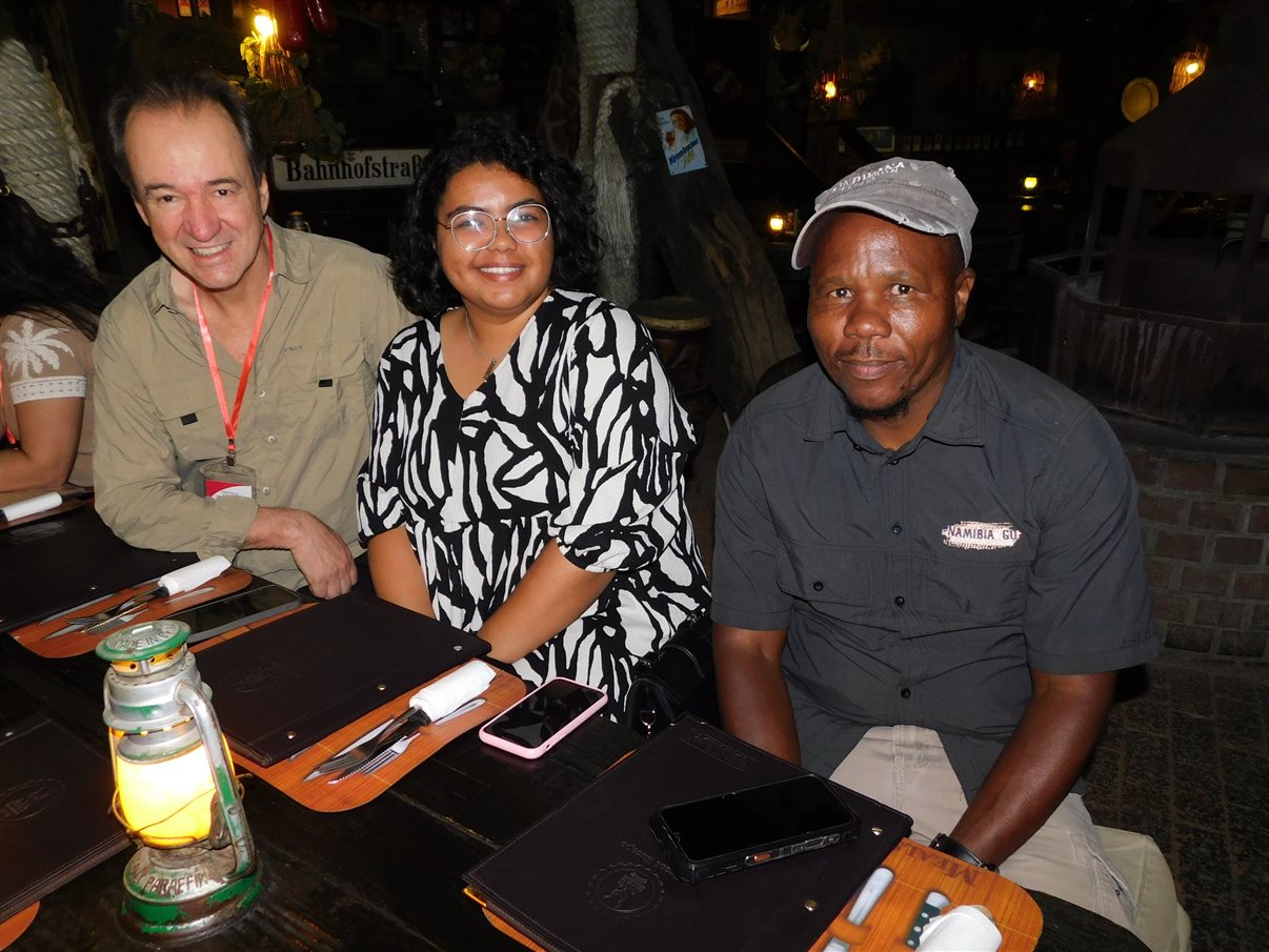 Primeira vista do território da Namíbia desde o jato da South African Airways (SAA)