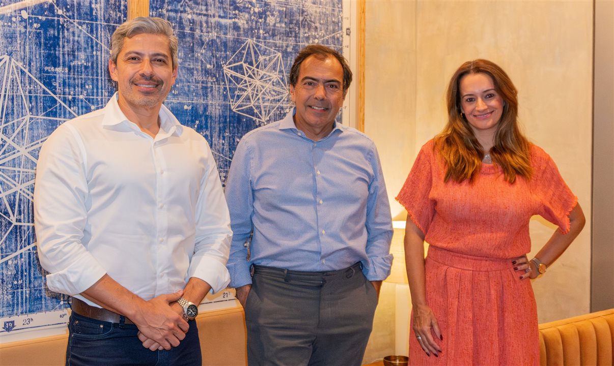 Gustavo Bernhoeft, Tomas Perez e Grace Cauzo, sócios do TP Group