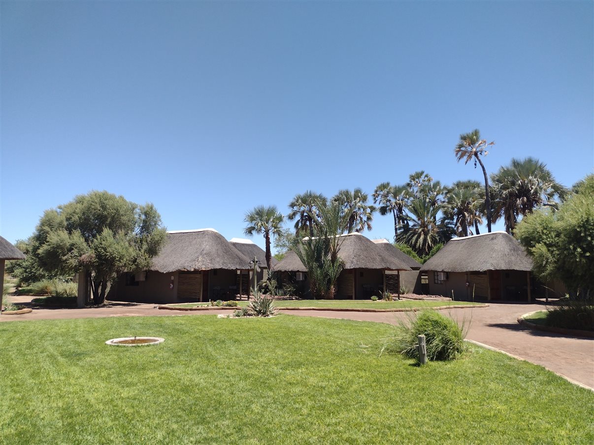 Carros de safári na reserva onde vivem também os rinocerontes-negros