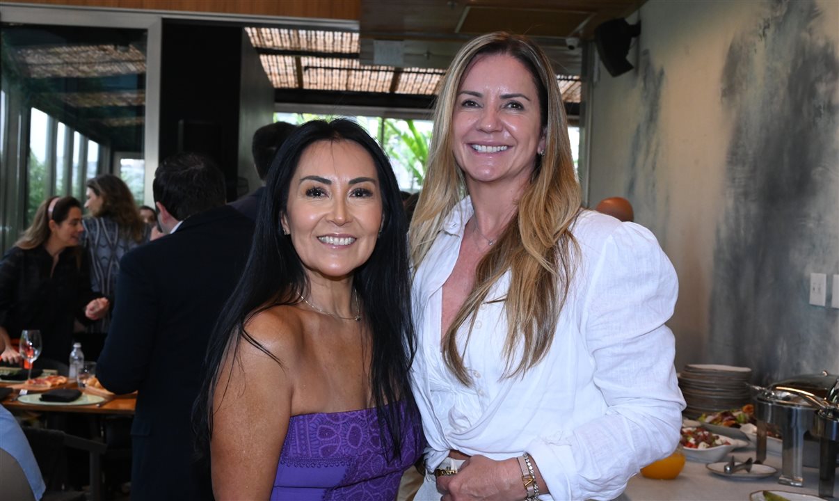 Leonor Bernhoeft ao lado de Deni Beduschi, da LTN Blumenau 