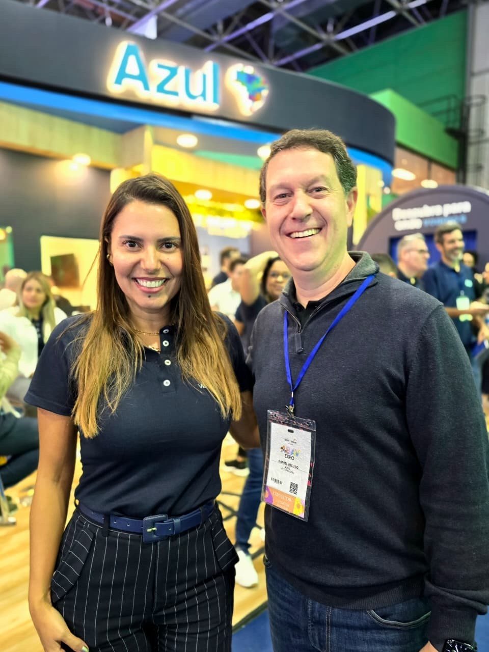 Fernanda Barbosa Paranhos e Daniel Bezerra, da Azul Viagens