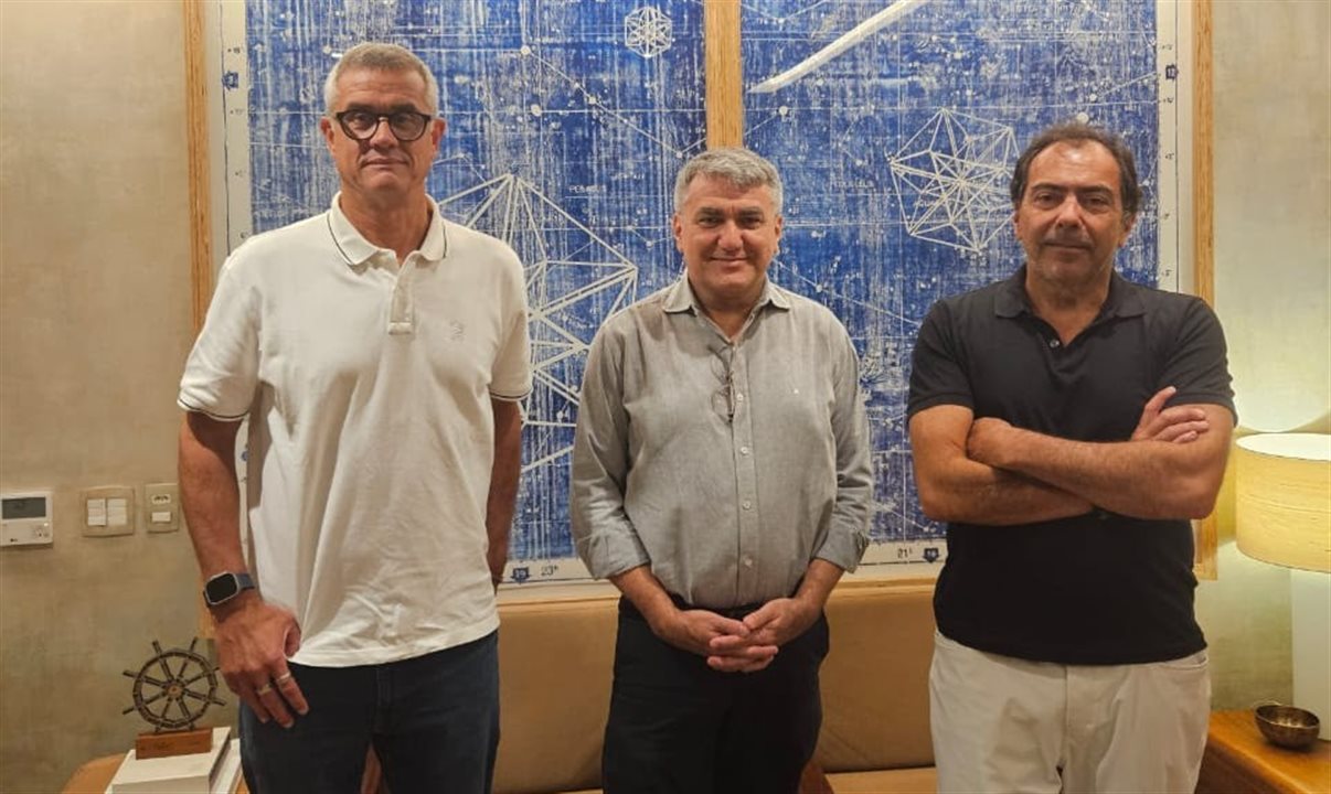 Leonardo Mignani, Marcello Patelli e Tomas Perez, do TP Group