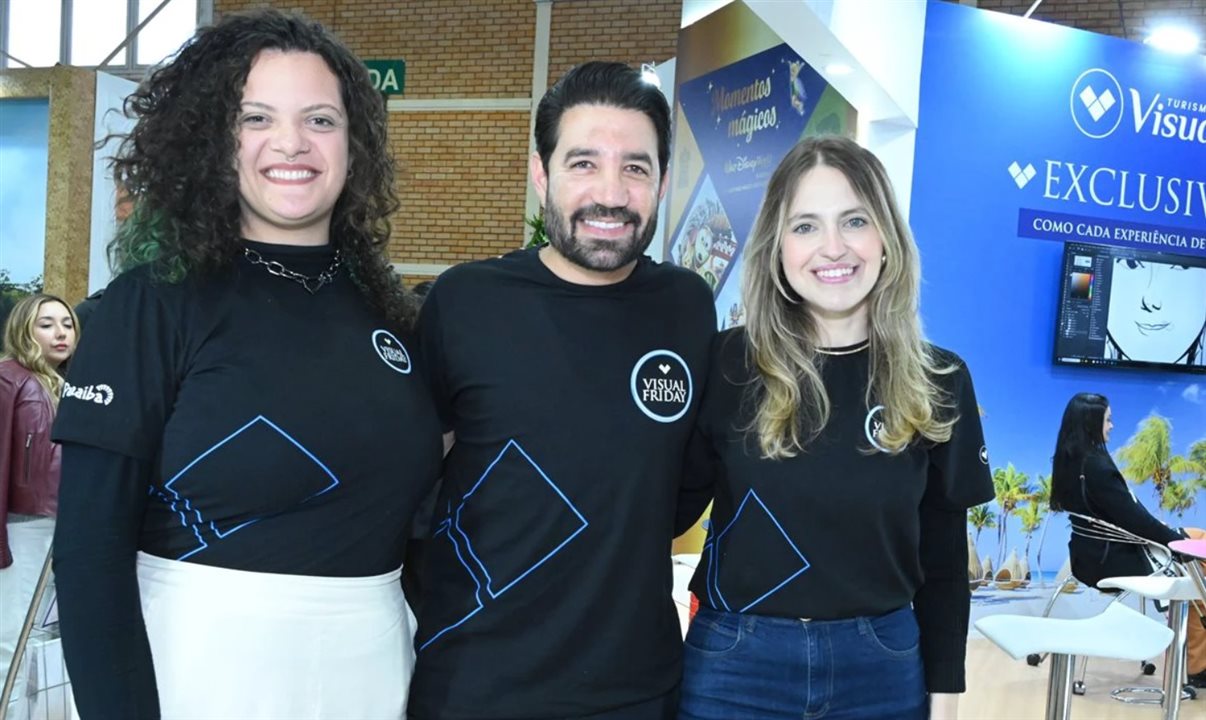 Bruna Ortunes, Hugo Lagares e Amanda Zeni, da Visual Turismo