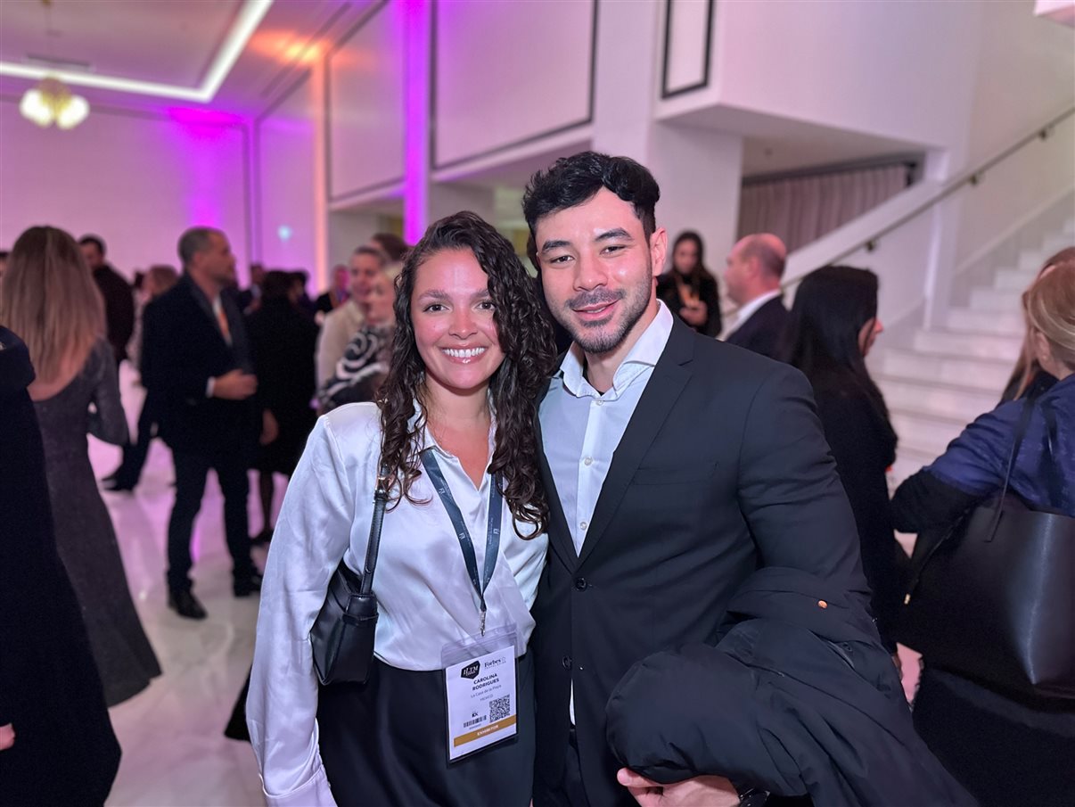 Renata Yano, da Teresa Perez Tours, Karian Mariath Michels, da Mundo Kaa, e Thomas Pedroni, do Beau-Rivage Pallace Lausanne e Chateau d'Ouchy