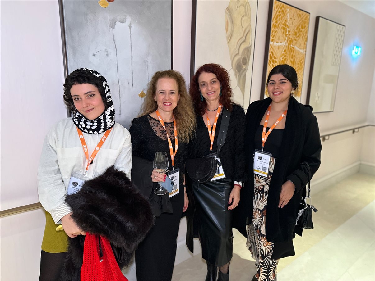 Renata Yano, da Teresa Perez Tours, Karian Mariath Michels, da Mundo Kaa, e Thomas Pedroni, do Beau-Rivage Pallace Lausanne e Chateau d'Ouchy