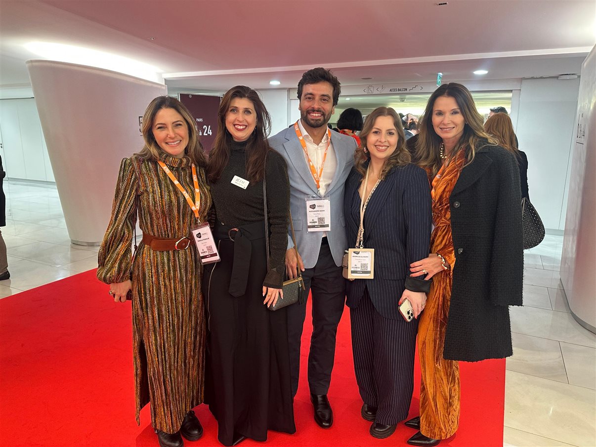 Renata Yano, da Teresa Perez Tours, Karian Mariath Michels, da Mundo Kaa, e Thomas Pedroni, do Beau-Rivage Pallace Lausanne e Chateau d'Ouchy