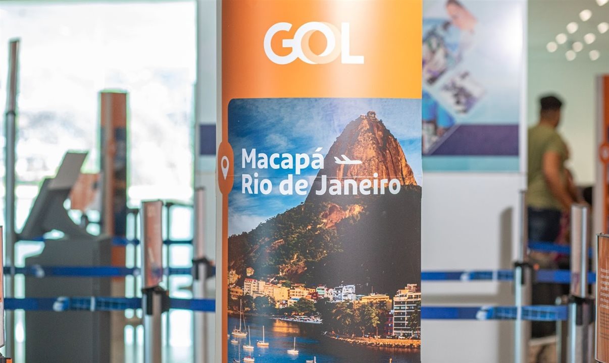 O voo G3 1158 partiu do RIOgaleão (GIG) às 8h30, fez escala em Belém (BEL) e aterrissou em Macapá (MCP) às 13h45 da segunda (1º)