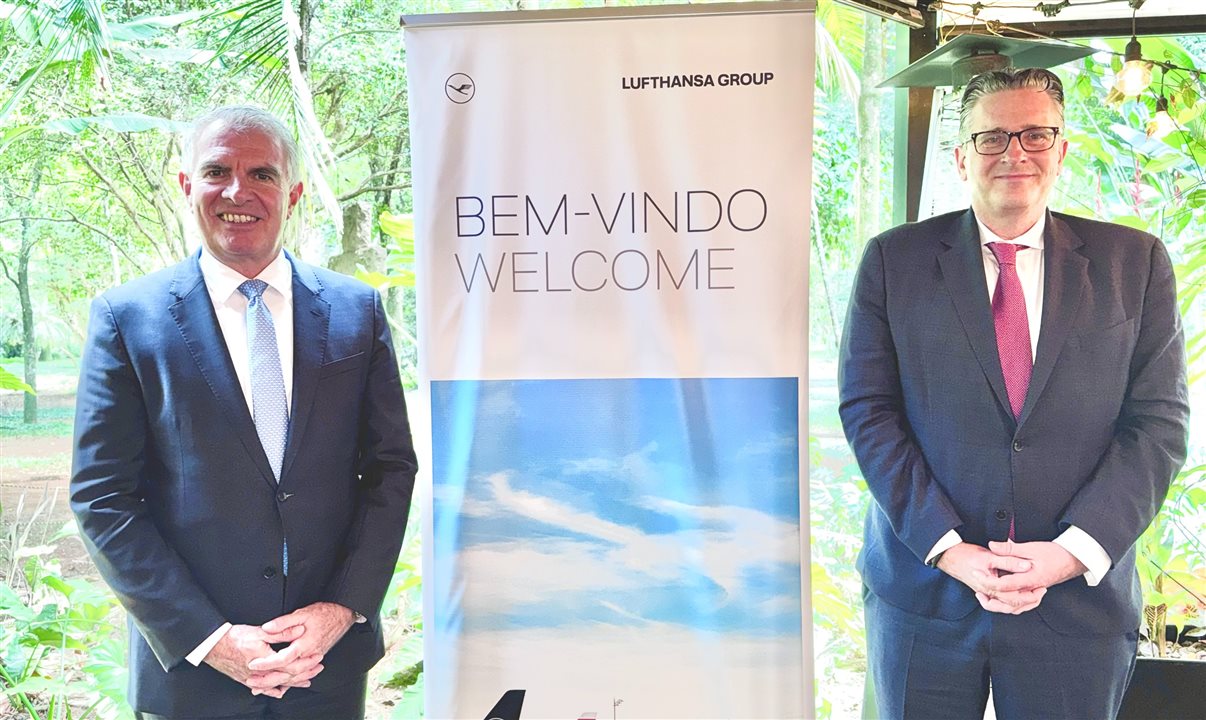 Carsten Spohr, CEO do Grupo Lufthansa, e Dirk Janzen, diretor de Vendas para as Américas do Grupo Lufthansa