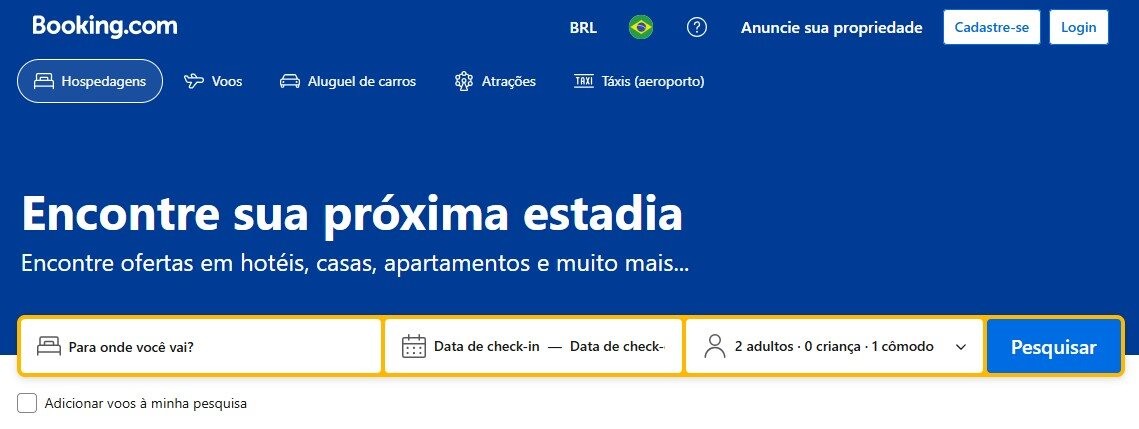 Booking.com lidera com folga os acessos aos sites de Viagens & Turismo no Brasil