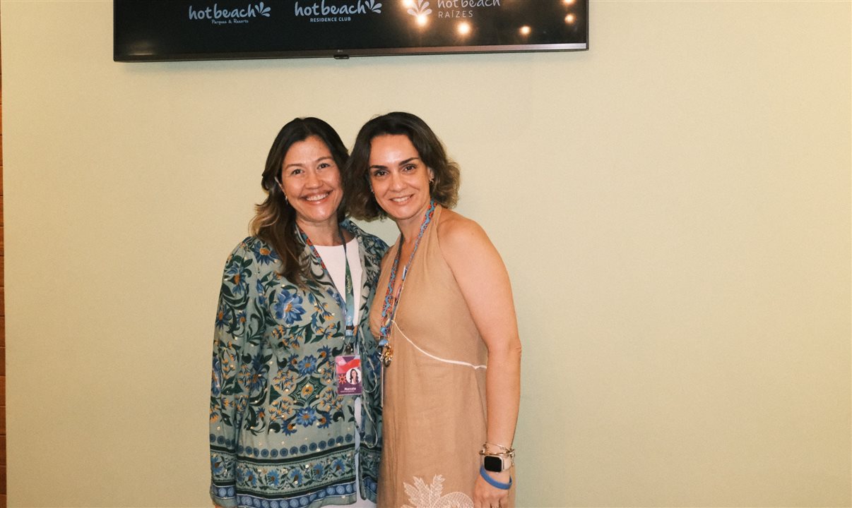 Marcela Lacerda e Maryanna Pinto, do Hot Beach Parques e Resorts