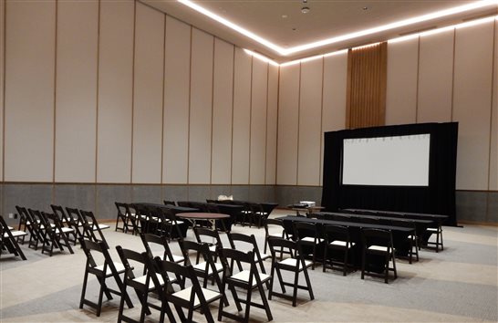 Uma das salas modulares