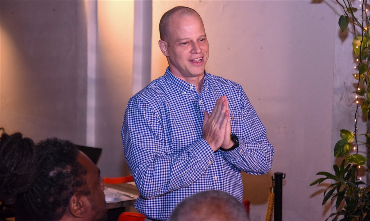 José Guilherme Alcorta, CEO da PANROTAS, fez um discurso de agradecimento aos participantes