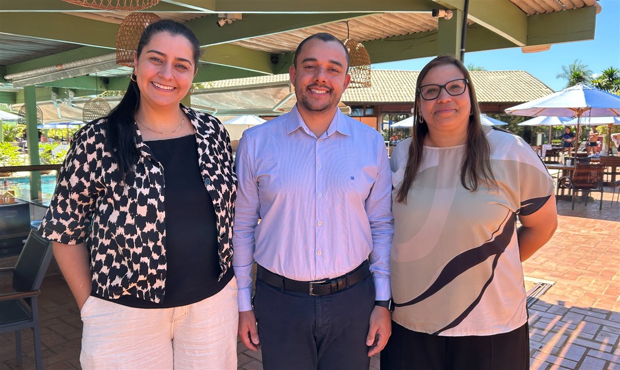 Lidiane Andrade, Amauri Vieira e Michele Martins, do Zagaia Eco Resort