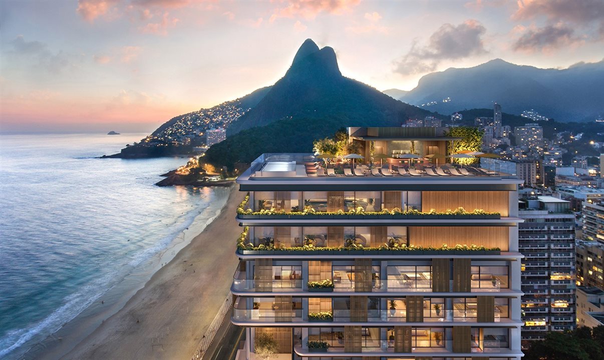 Serão 120 apartamentos e suítes todos projetados para oferecer vistas panorâmicas do Oceano Atlântico
