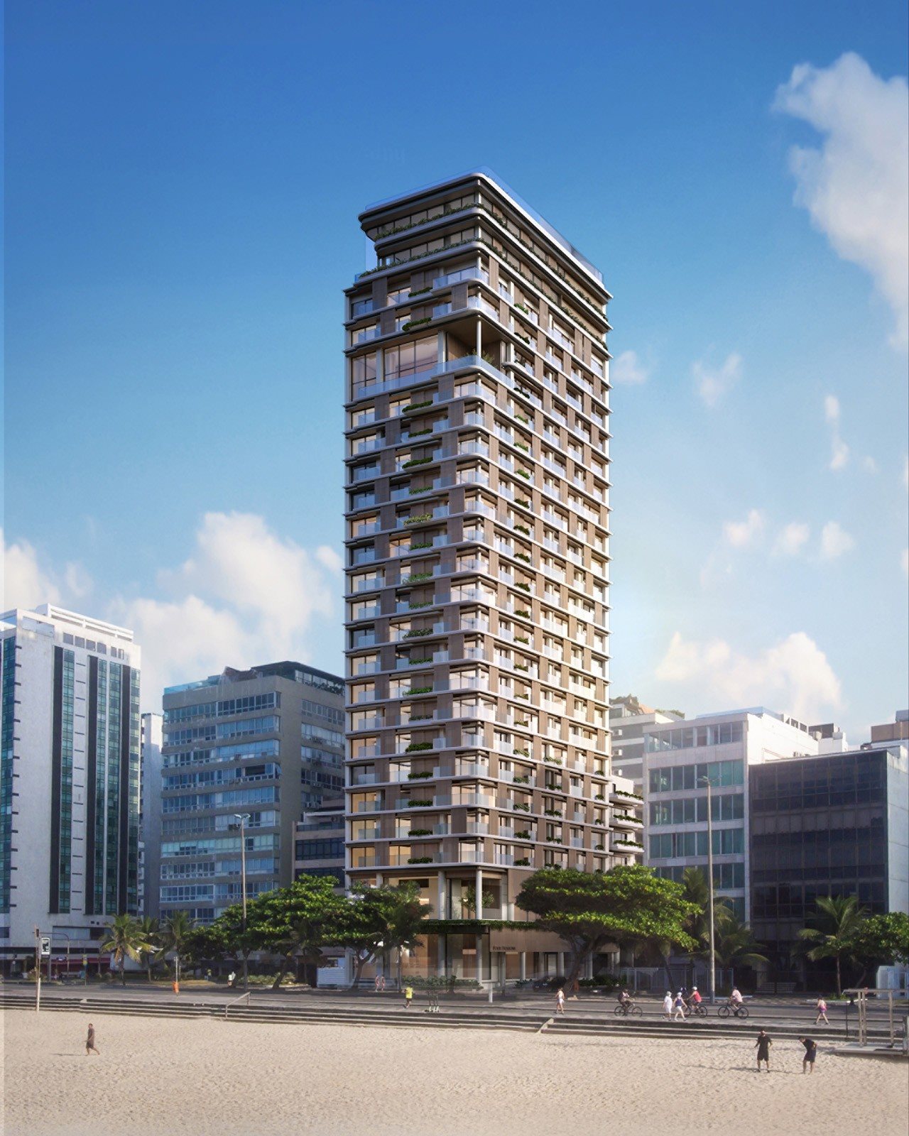 Projeção da fachada do novo Four Seasons