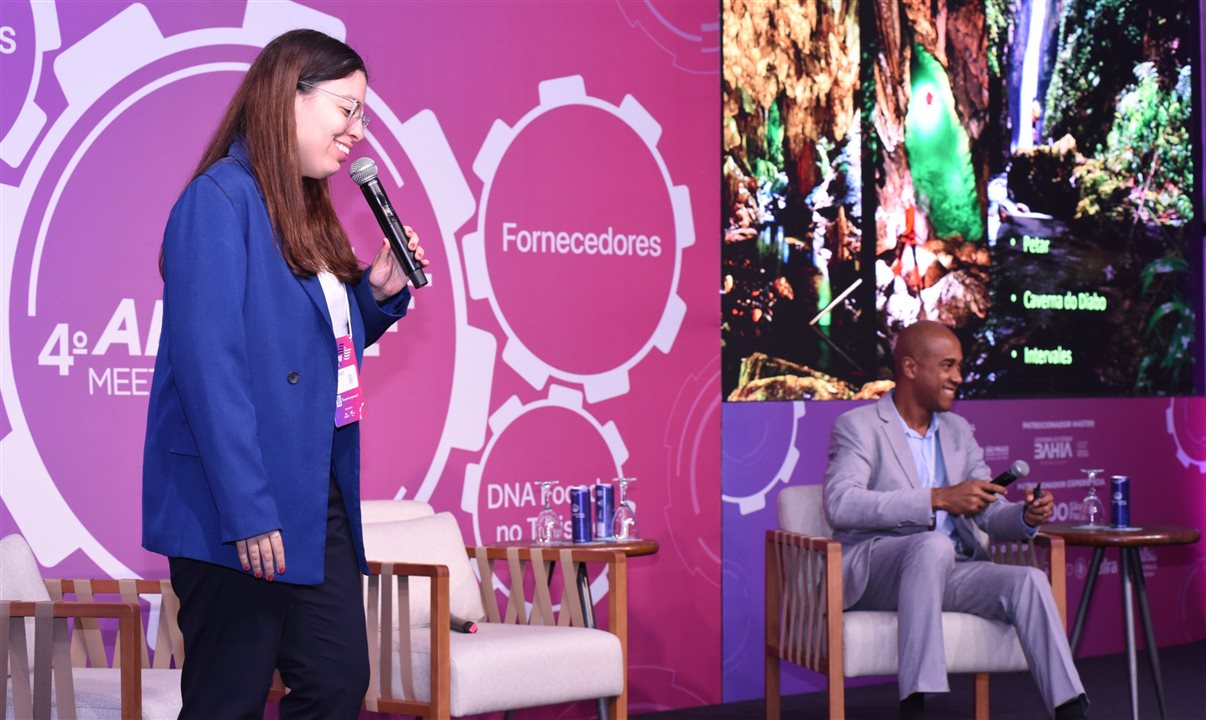 Ana Clemente e Luis Sobrinho, da Setur-SP, detalharam a oferta turística do Estado de São Paulo