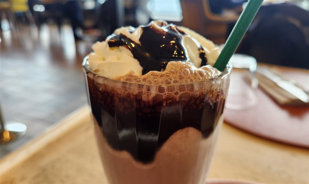 Milkshake no restaurante Fredheim