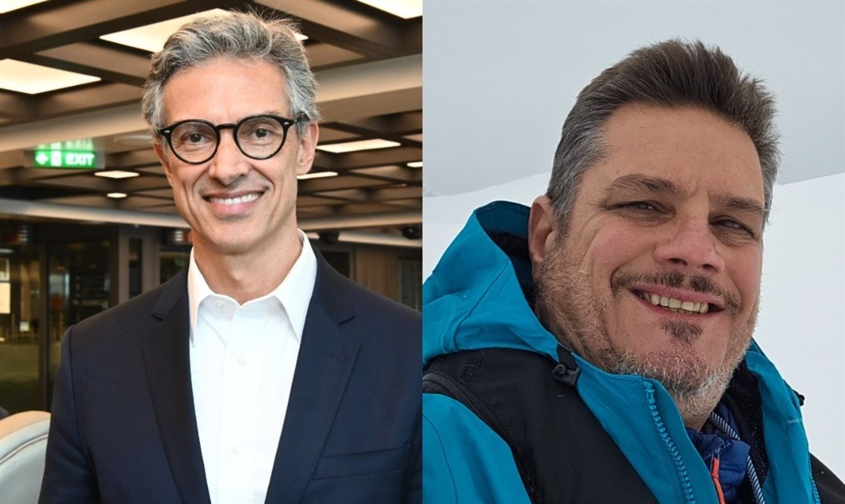 Marco Ferraz, da Clia Brasil, e Edi Guerreiro, da Antarti.co