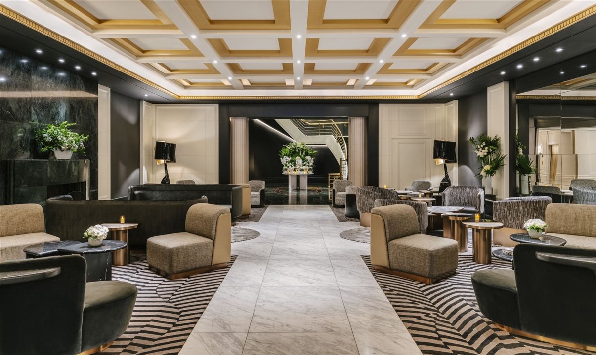 Parte do lobby do Sofitel New York