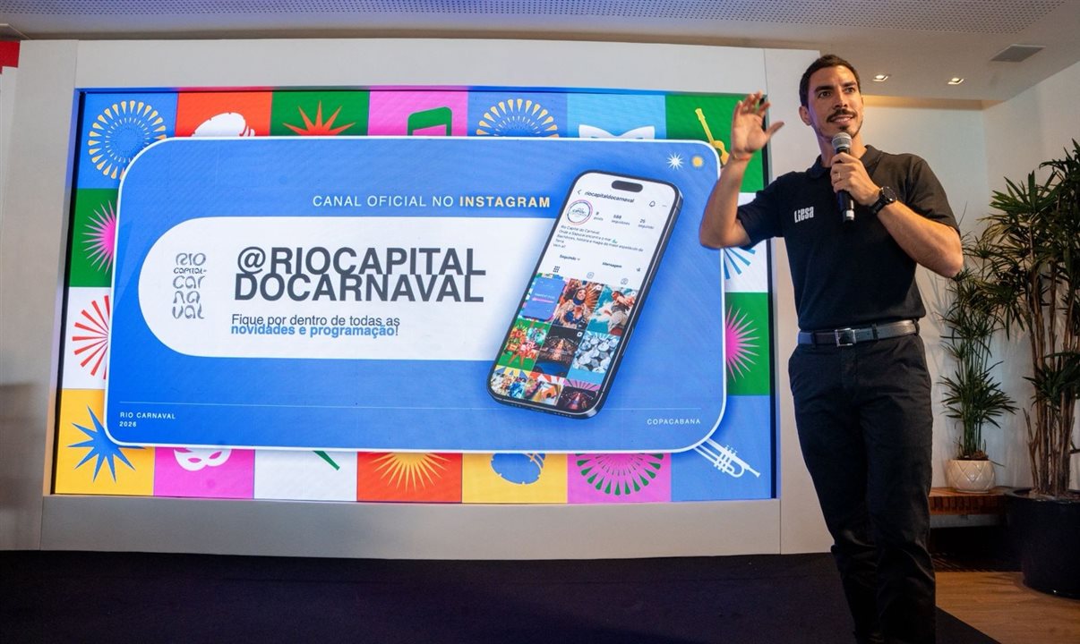 O presidente da LIESA, Gabriel David, apresenta o Carnaval Fan Fest