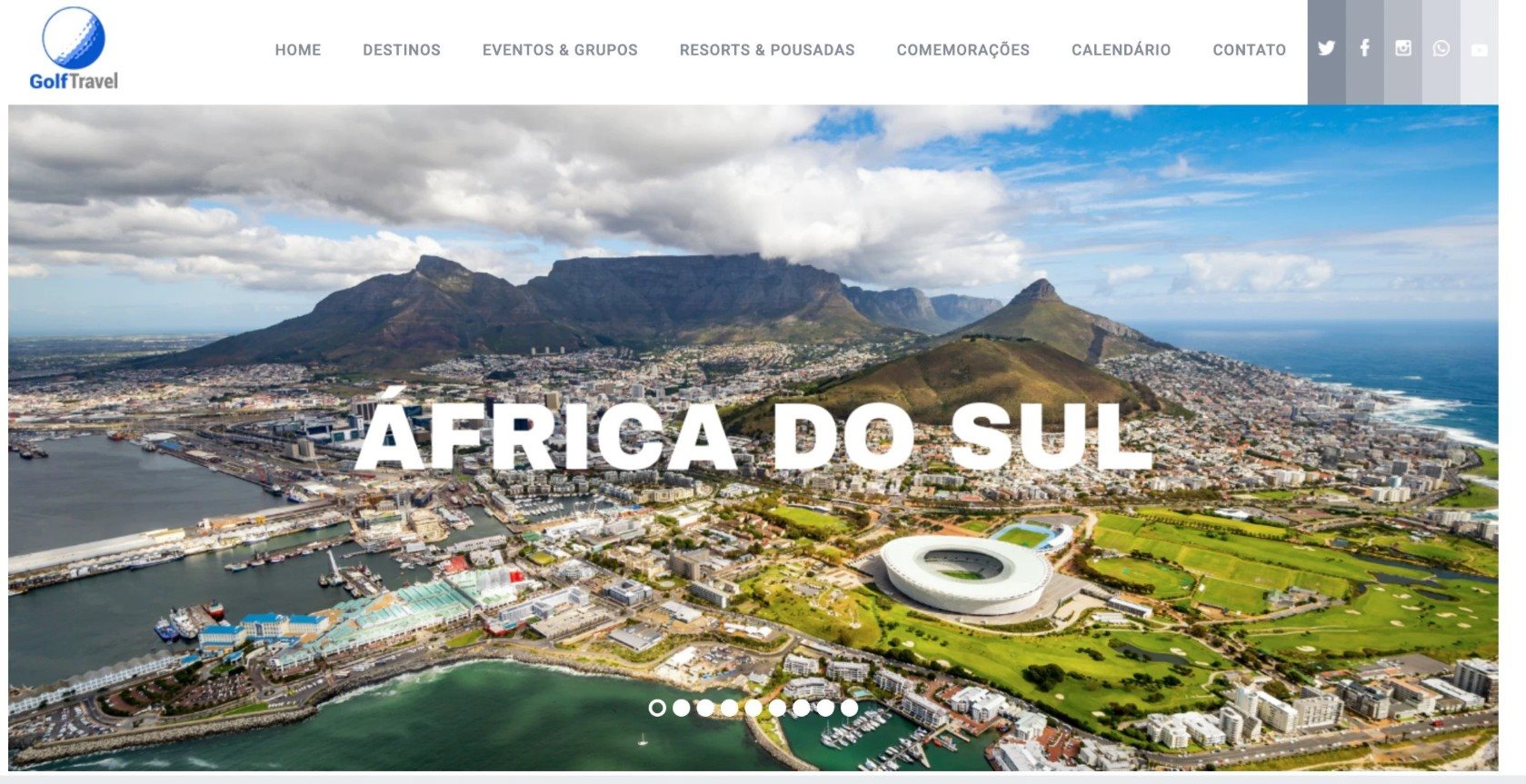 Site da Golf Travel na época 