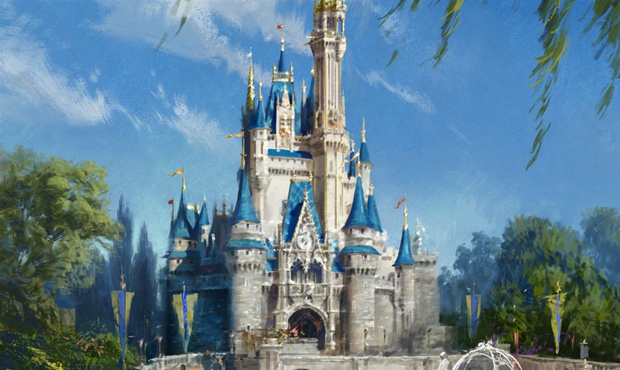 Castelo da Cinderela terá nova paleta de cores, conforme na imagem acima