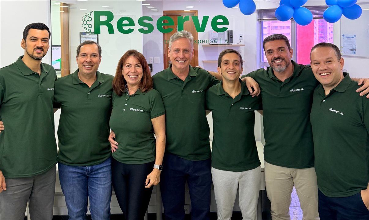 Os sócios do Reserve: Tiago Quintanilha, Wilson Marcos, Solange e Luís Vabo, Matheus Castro, Sergio Monteiro e Micael Pereira