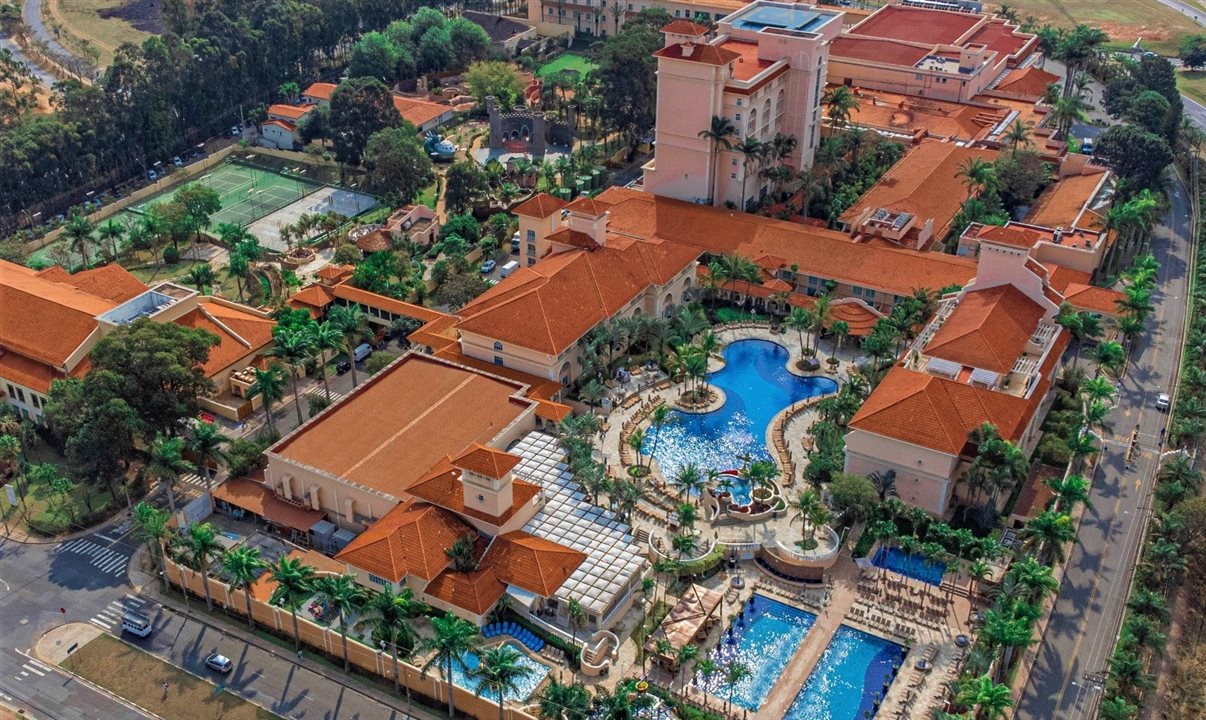 Vista aérea do complexo Royal Palm, em Campinas