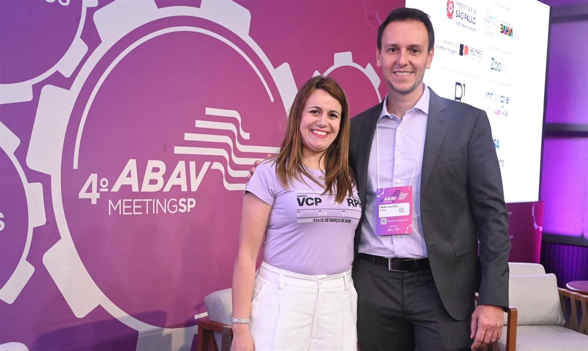 Juliana Assumpção e Bruno Waltrick, diretora executiva e presidente da Abav-SP | Aviesp