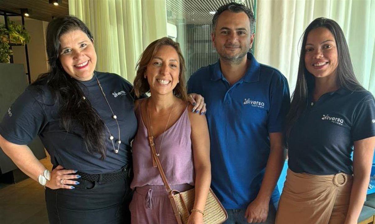 Eliane Abreu, da Diversa, Fernanda Caleja, do Iberostar, Guilherme Martins e Eldia Martinez, da Diversa