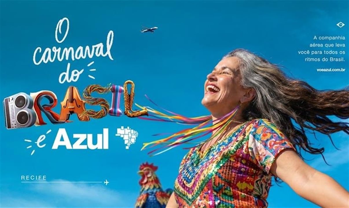 Para atender à alta demanda do Carnaval, a Azul também preparou um planejamento especial de malha aérea