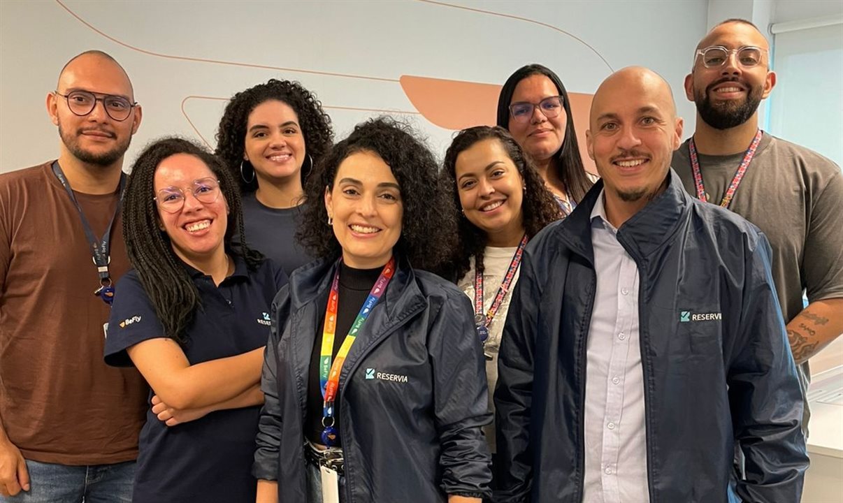 Parte do time de atendimento da Reservia
