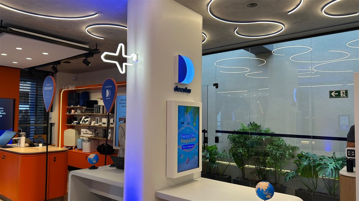 Loja da Decolar dentro do Espaço Itaú Uniclass, na Avenida Paulista