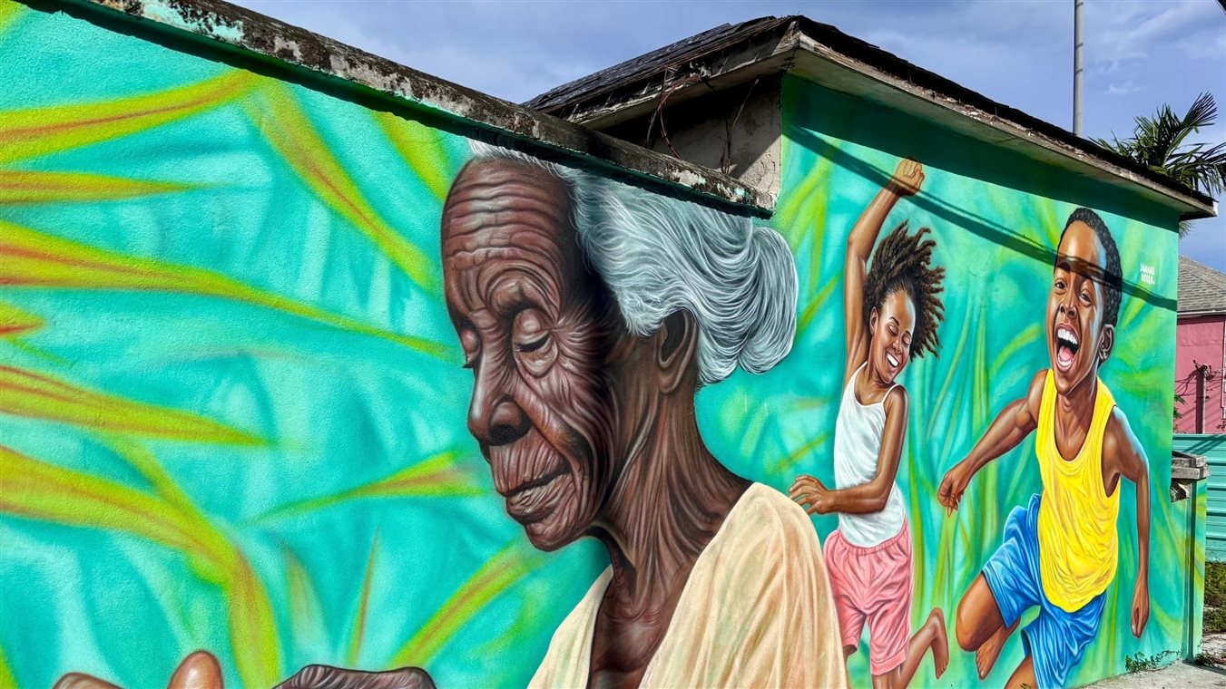 Mural no Centro Hist&oacute;rico de Nassau