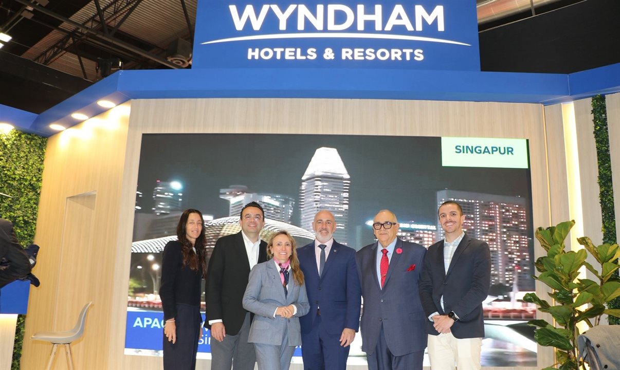 Executivos da Wyndham durante a Fitur, em Madri, onde a companhia cumpriu agenda institucional e de negócios