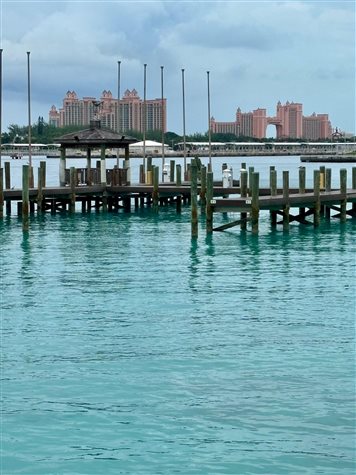 O Atlantis, em Paradise Island, visto do British Colonial