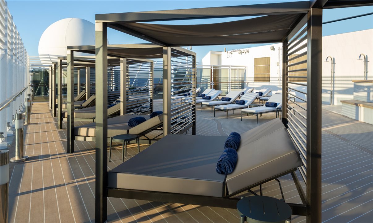 Solário exclusivo do Yacht Club