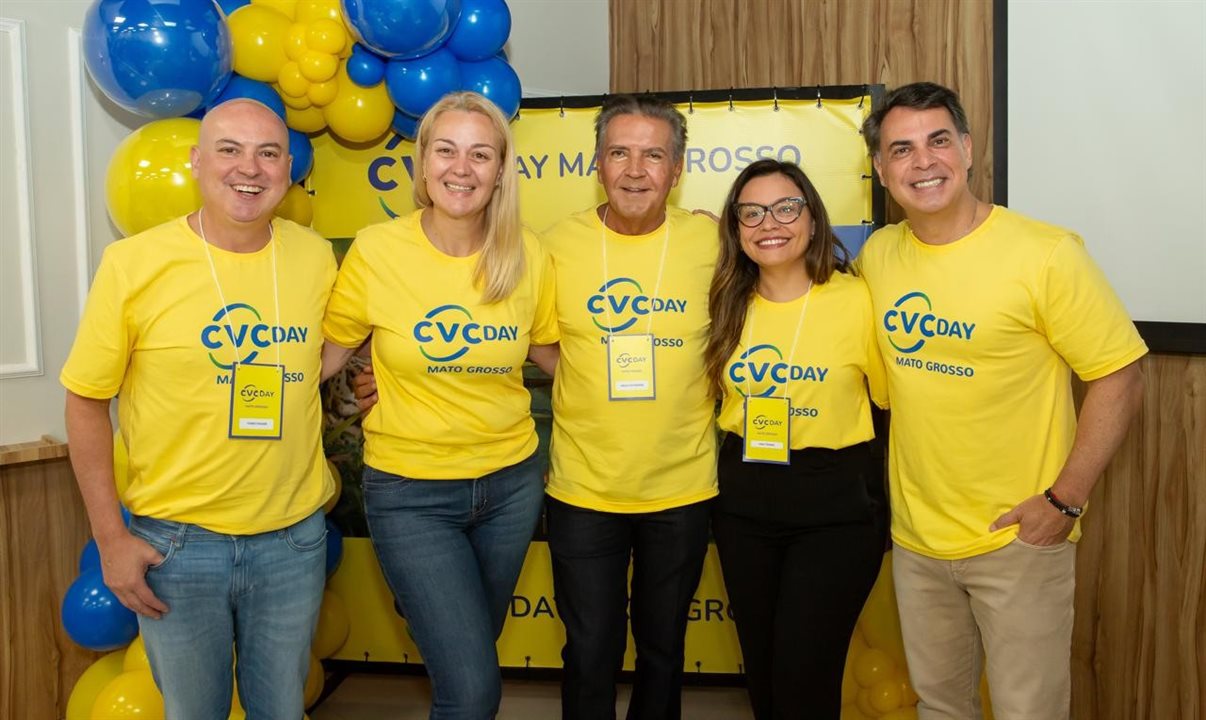 Fabio Mader, Vivi Pio, Oiran Gutierrez, Ana Paula Tomaz e Emerson Belan, da CVC