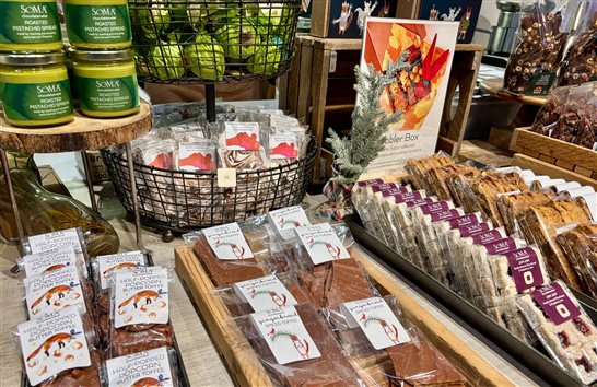 Chocolates e outras do&ccedil;uras na Soma Chocolate Maker