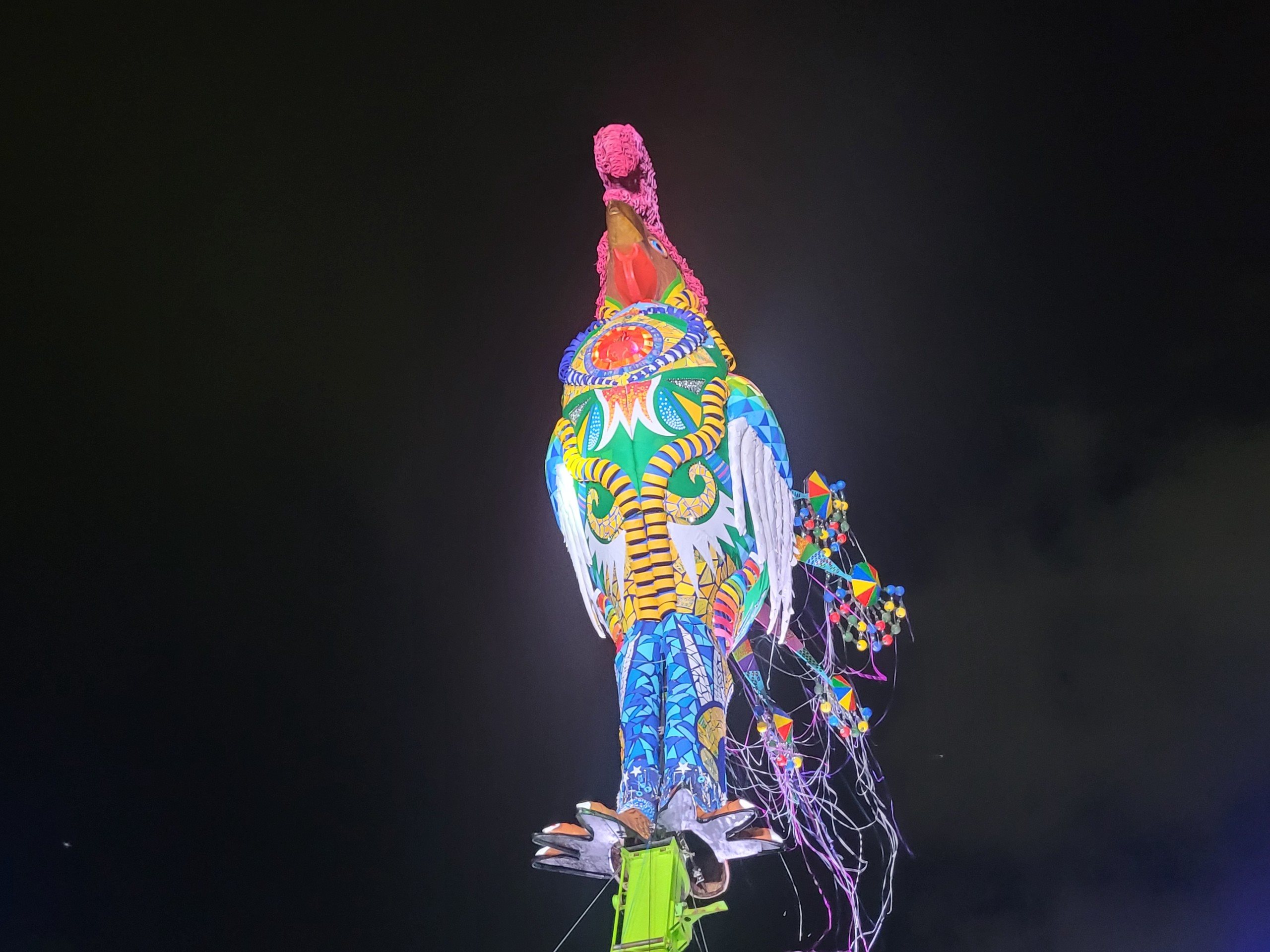 Galo Folião Fraterno subiu ao som de aplausos dos foliões