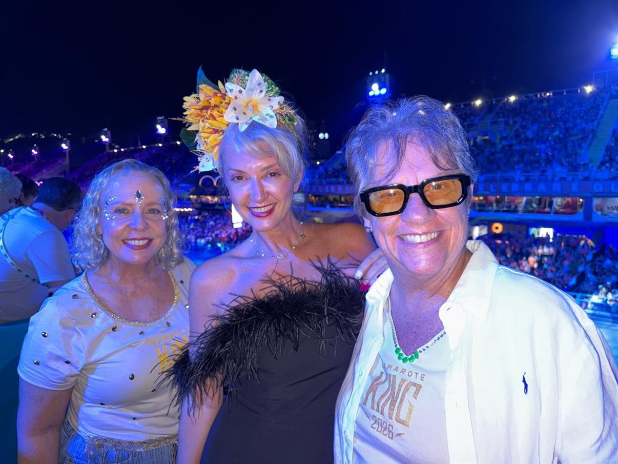 Monica Affonso (Copa Airlines), Cátia Frias (Elas Viajam) e Ana Maria Berto (Orinter), no Camarote de Curaçao