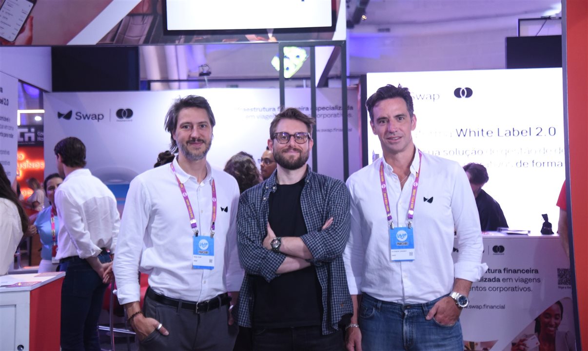 Doug Storf, Ury Rappaport e Alexandre Winandy, da Swap 