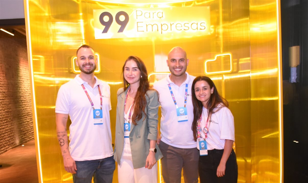 João Pedro Marques, Luisa Lessa, Fábio Rocha e Renata Ramos Moreira, da 99 para Empresas