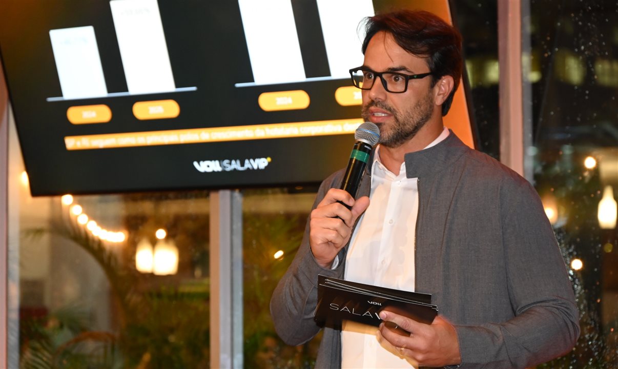 Eduardo Vasconcellos apresenta dados e perspectivas da VOLL no evento Sala Vip