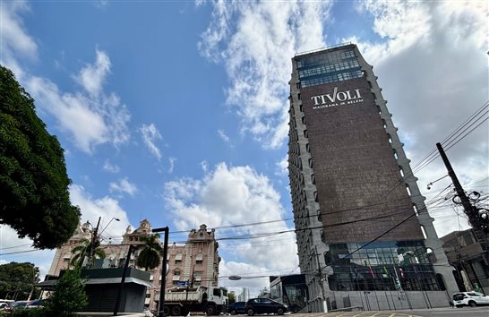 O Tivoli Bel&eacute;m ocupa o antigo pr&eacute;dio da Receita Federal, da d&eacute;cada de 1940