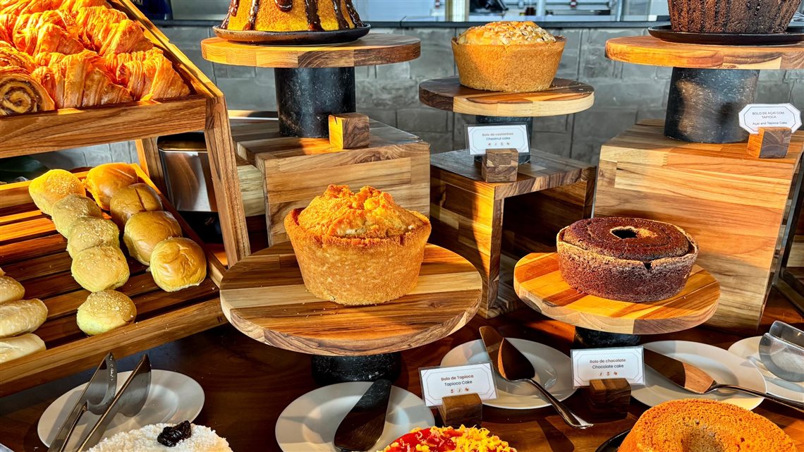 Detalhe do buf&ecirc; de caf&eacute; da manh&atilde; no Must