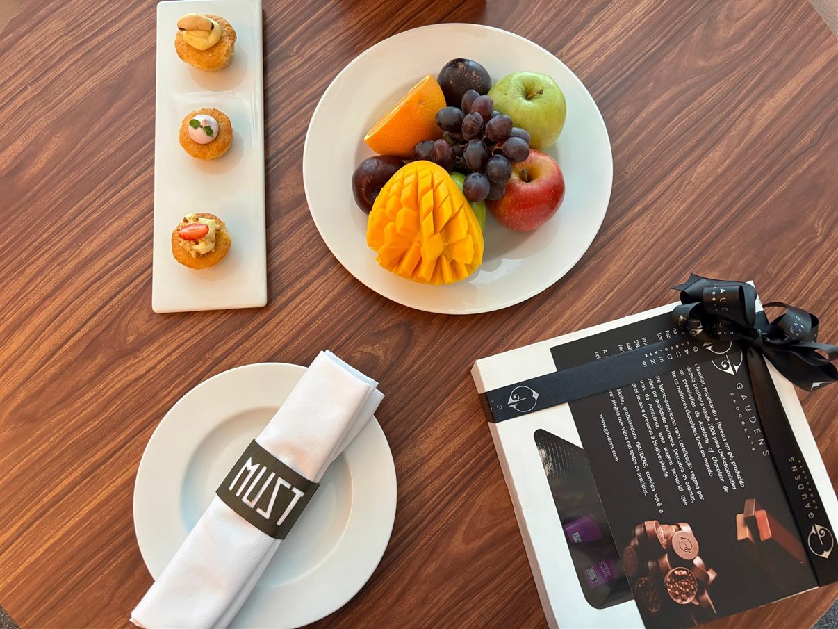 Amenidades de boas-vindas com chocolate paraense Gaudens