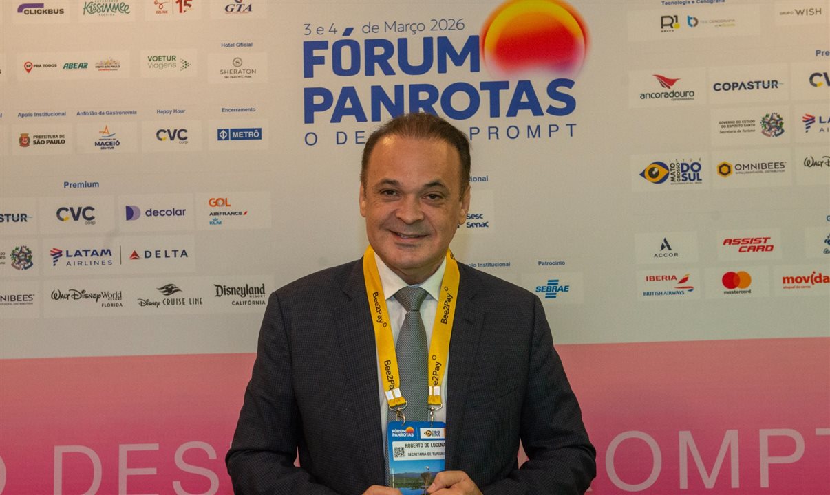 Roberto de Lucena, secretário de Turismo de São Paulo, no Fórum PANROTAS 2026